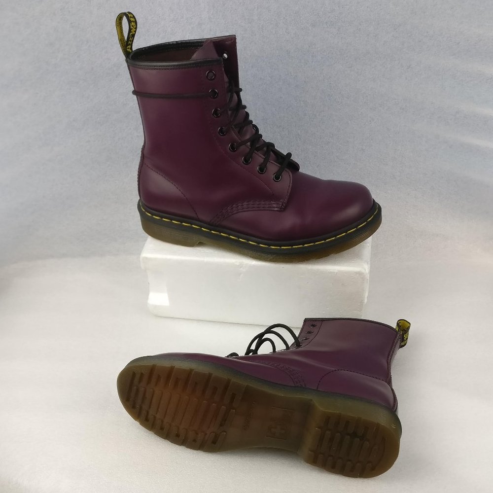 Dr. Martens Docs 1460 Pascal Boots Eggplant Purple Air Wair Bouncing Sole 39/8us